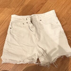 Women's Madewell White Denim Shorts